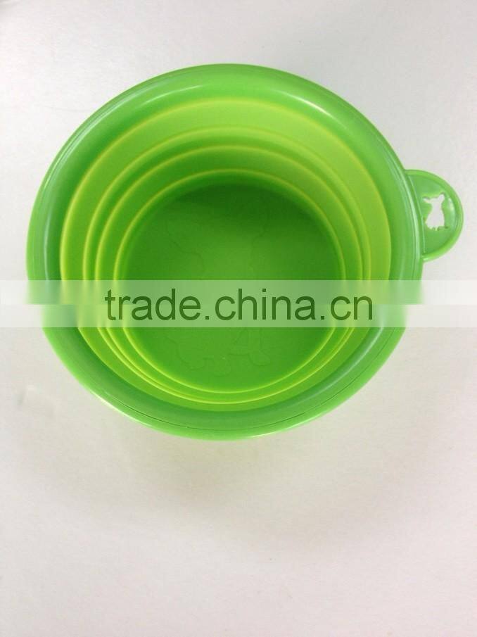 personalized foldable silicone pet dog bowl
