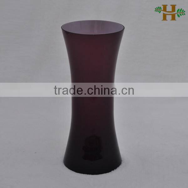 black and white thin waist glass color vases