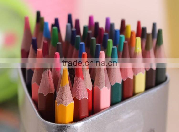 Factory Wholesale Artist Quality Tin Box 48 Wood Water Colored Drawing Pencils