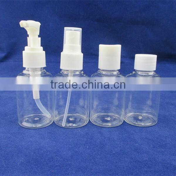 4pcsplastic transparent travel bottle set travel bottle kit bottle container