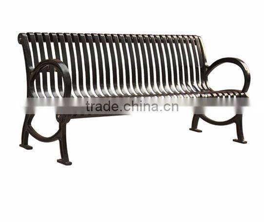 high loading capacity fixed outdoor cast iron bench