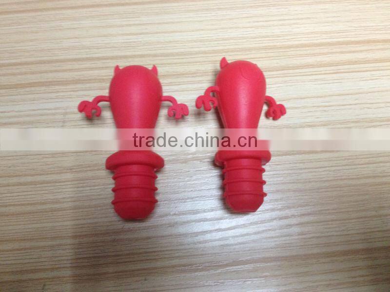 FDA food grade Silicone bottle stopper wine pourer