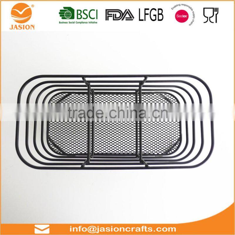 WI2905 Square Rose Gold Metal Wire Utensils holder