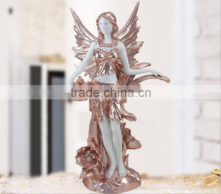 The European style resin angel sculpture for home decoration