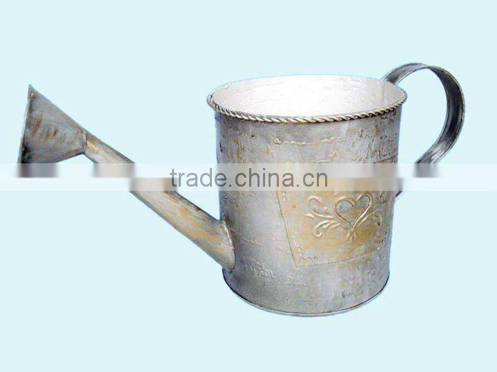 Antique Watering Cans, Heart Design Made of Metal Iron.