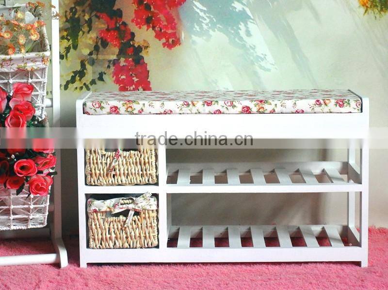 Wooden chair shoe racks for home