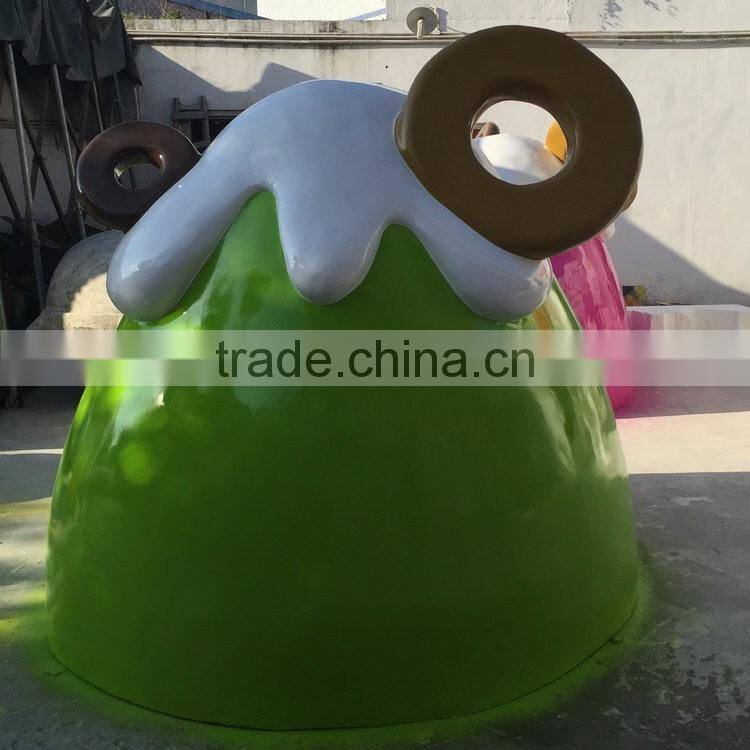 Outdoor FRP donut decoration