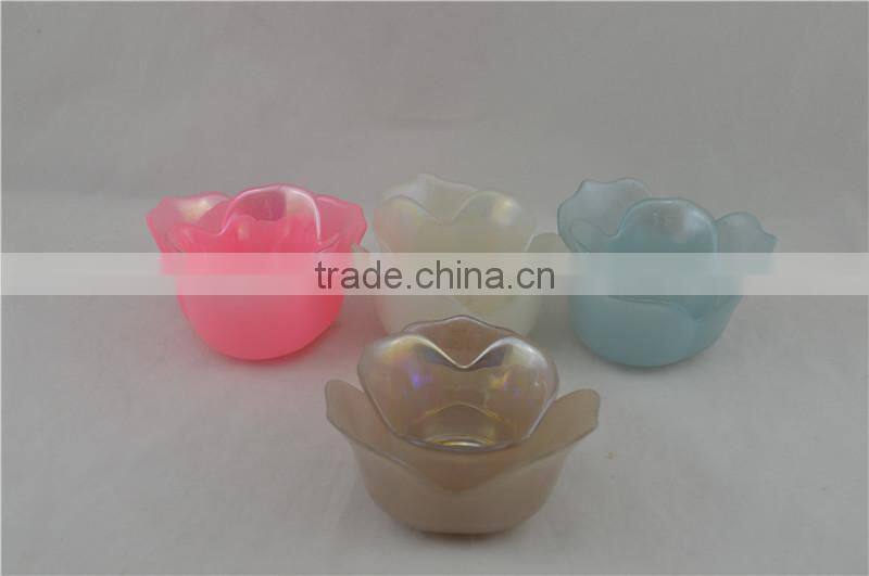 flower pink candle holder for gift and holidays