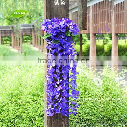 GNW FLV02 High Quality Artificial Flowers Wisteria Wedding Shelf Hanging Flower Arrangements