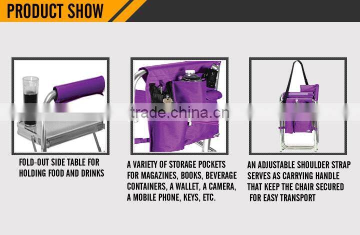 Fabric red director chair for picnic camping