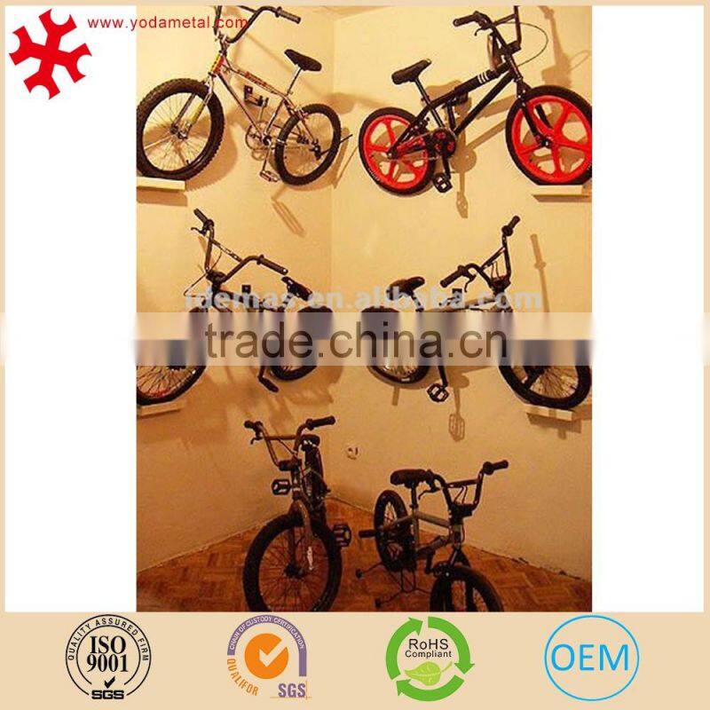 Metal wall mounted bike display bracket hook for bicycle rack