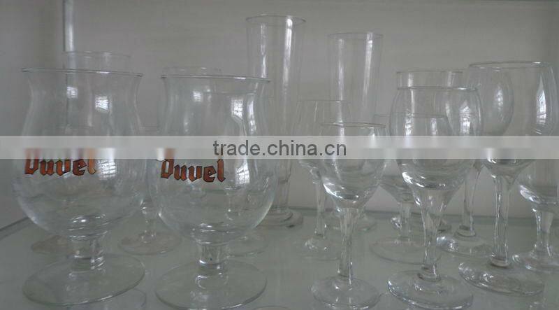 Hand-made goblet glass cup