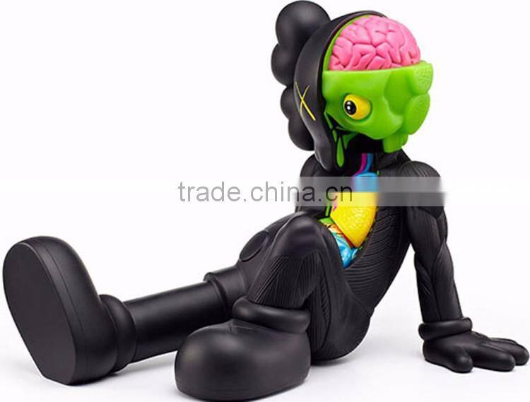 alibaba promotion high quality fiberglass kaws life size cartoon statue