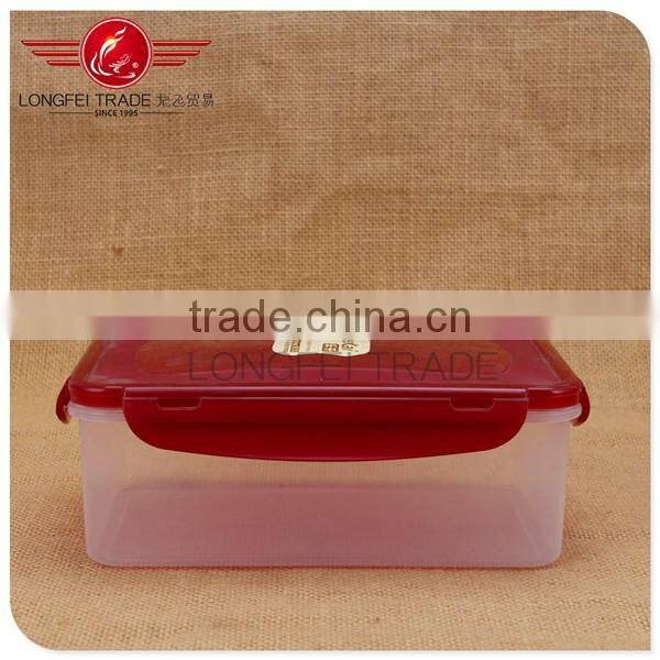 Hot selling rectangle red plastic storage box set/Stackable Preserving Box