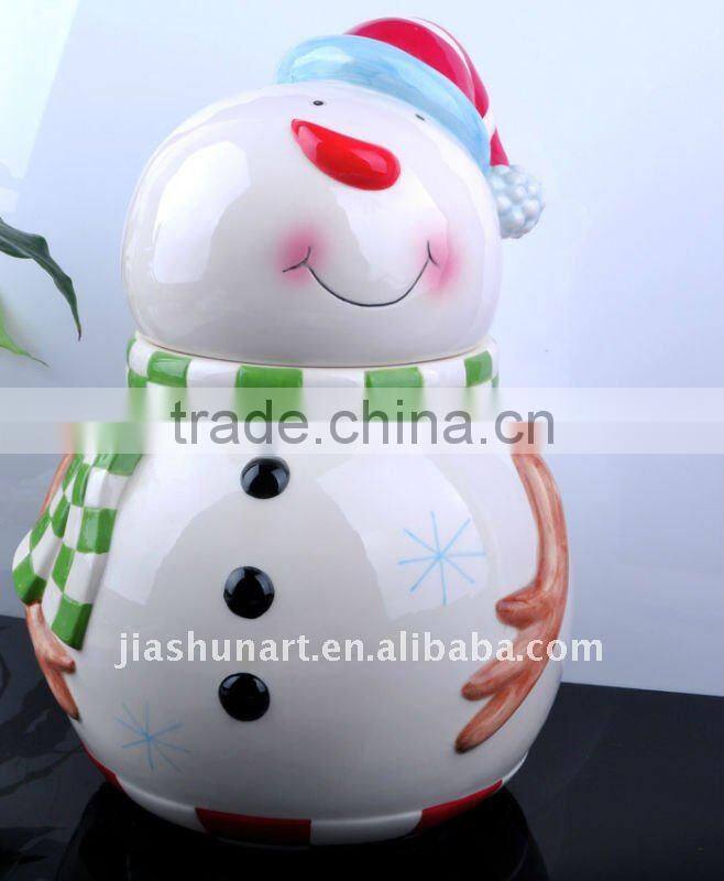 Ceramic white Snowman