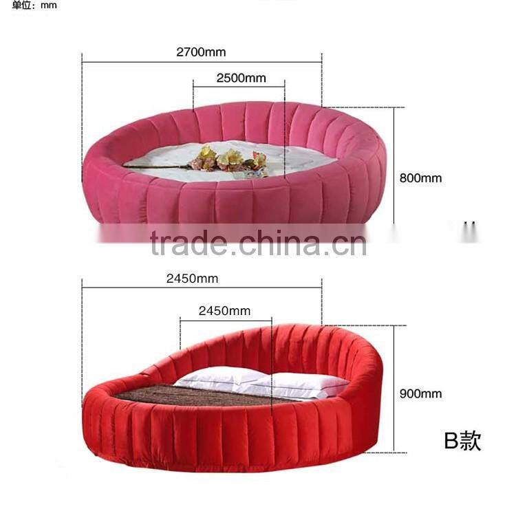 MMD03 sweet pink & blue pumpkin round bed can be customized 2016 alibaba new classic children kids baby furniture