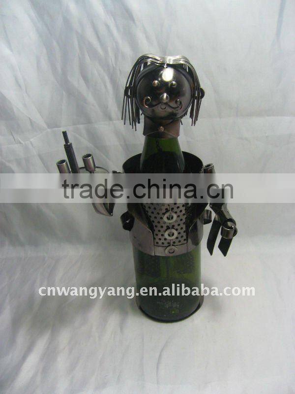 guitar man design for wine holder