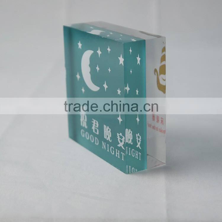 4 sided crystal acrylic magnetic photo frame