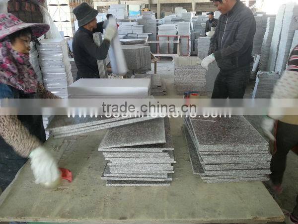 polished red granite G664 stair