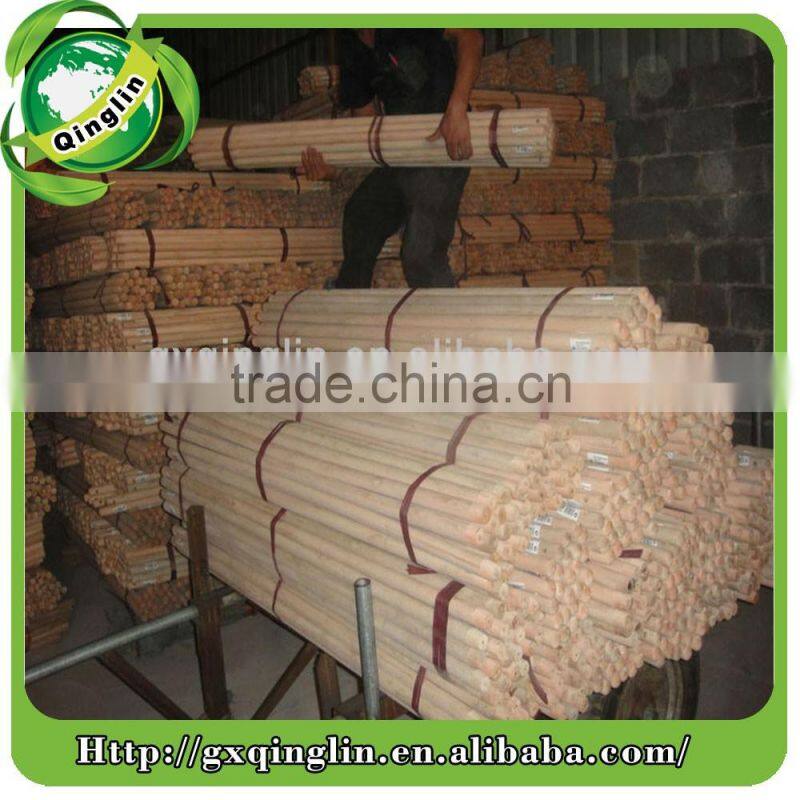 flowers pvc coated silid wood mop sticks