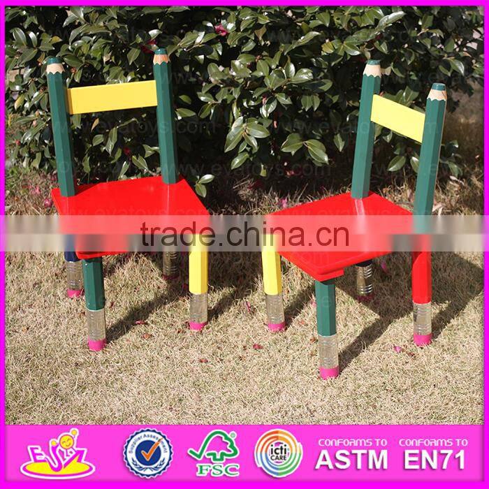 2015 Excellent quality cheap folding kids pencil table and chairs,Cartoon pencil used children table and chair wholesale WO8G138