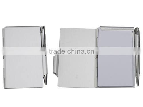 Hot sale Aluminum mini notebook with pen inside