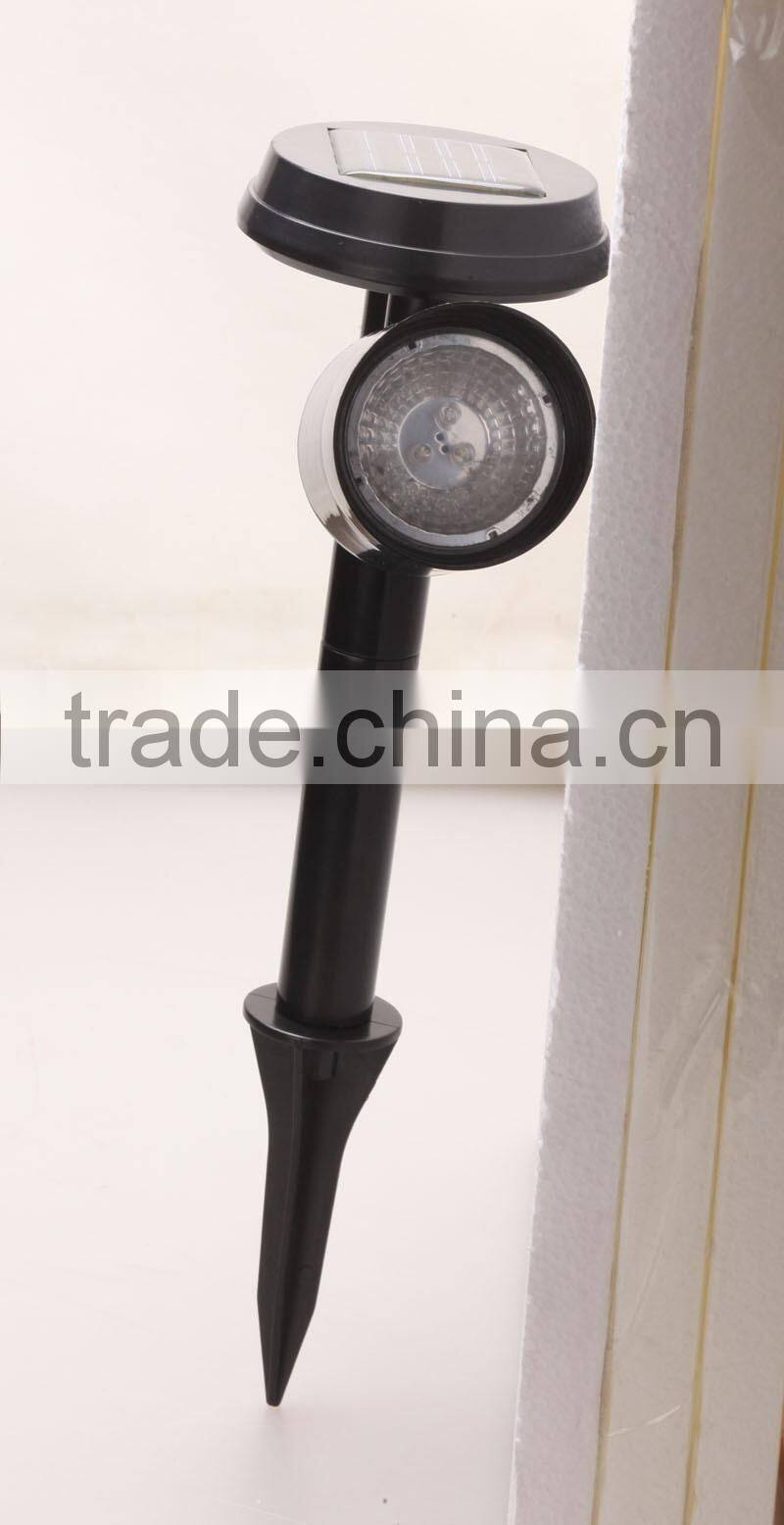 Plastic balck standing solar lamp