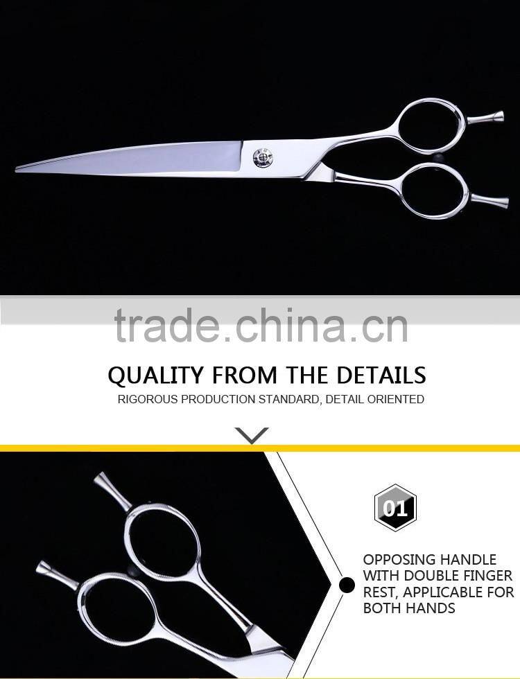 CA-75J 7.5inch downward curved double finger rest dog grooming scissors