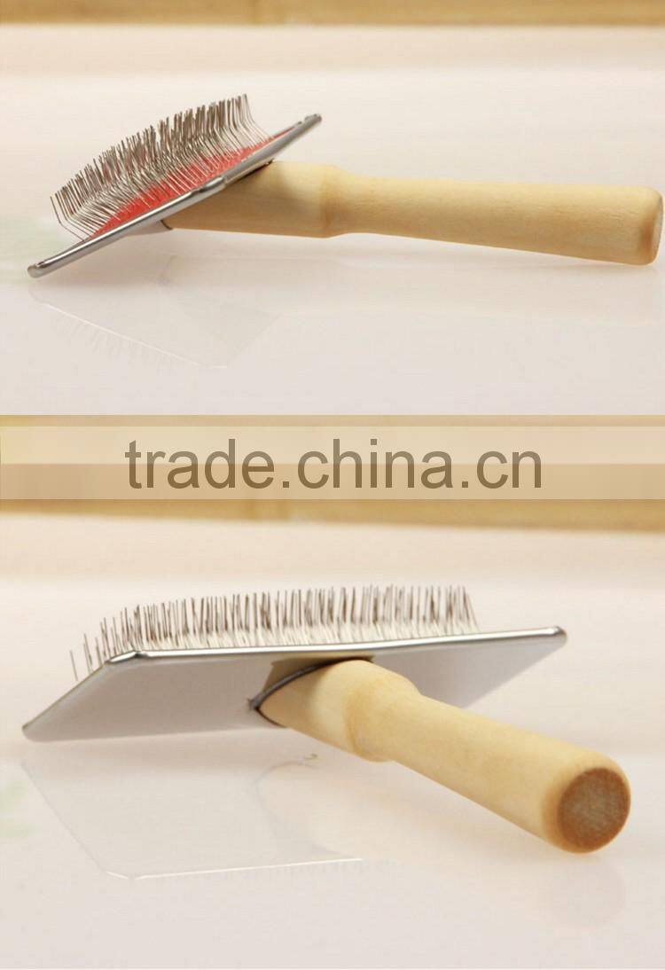 Wooden Handle Dog Brush And Pet Hair Brush