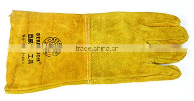 Berrylion tools gold colors protective long working safety gloves