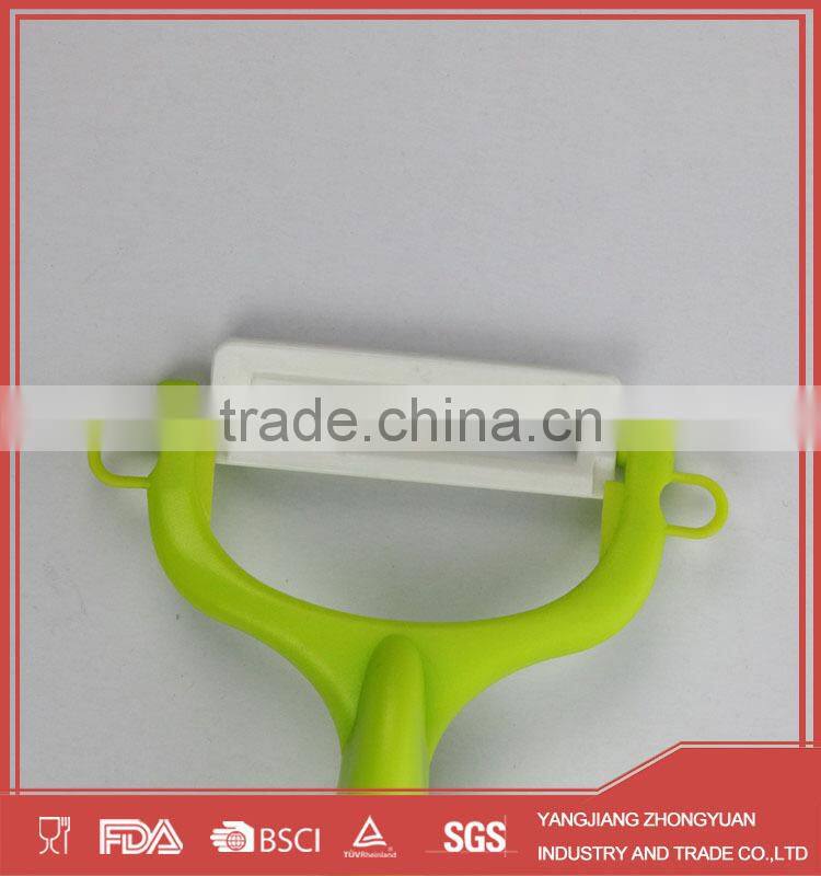 Fancy Y shape ceramic vegetable peeler with plastic handle