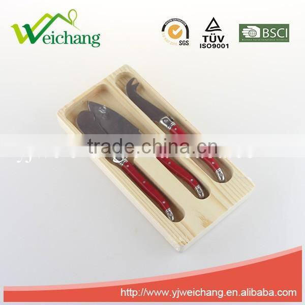 WCJ842 Hot Sale Cutlery Set 6 Pcs Stainless Steel and Plastic Handle Steak Knife Set