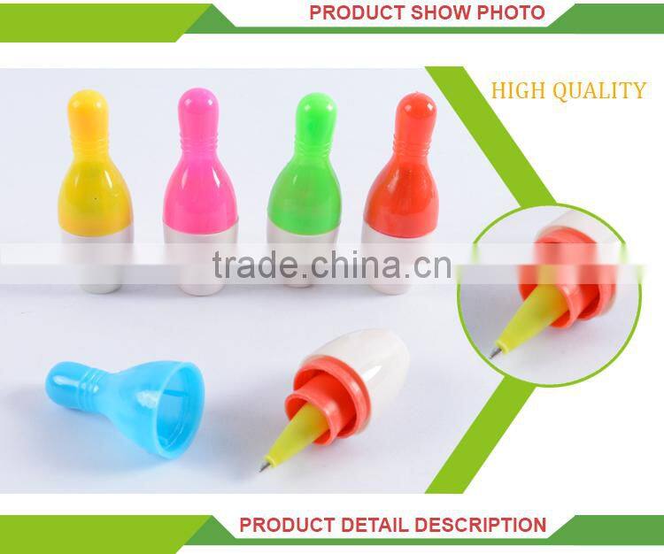 Wholesale kids play bowling shape set mini toy cheap pens bulk