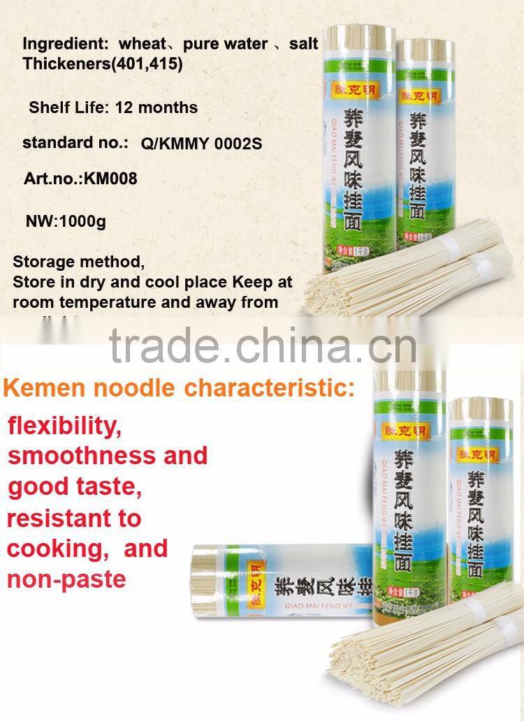Manufacturer china Low-Fat Kemen buckwheat noodles with 1000g