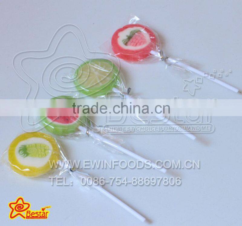 Flat Mix Fruit Lollipop/ Handmade lollipop