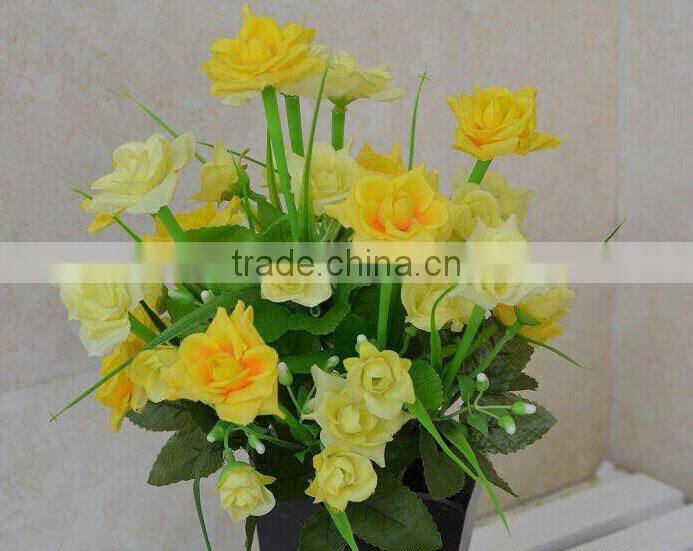 2014 Hot Selling rose Bouquet Mini Artificial Silk Flowers