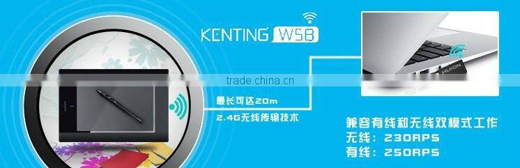 Huion w58 digital art tablet drawing wireless interactive graphic tablet