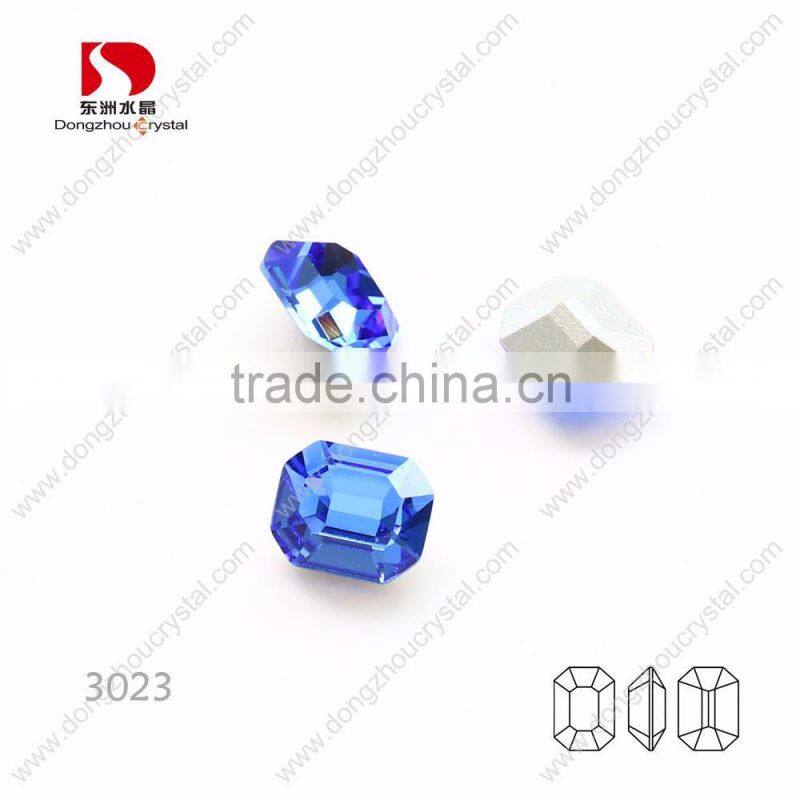 Nice sapphire octagon facets crystal fancy stone for jewelry/dress/shoes/bags/hats ornaments