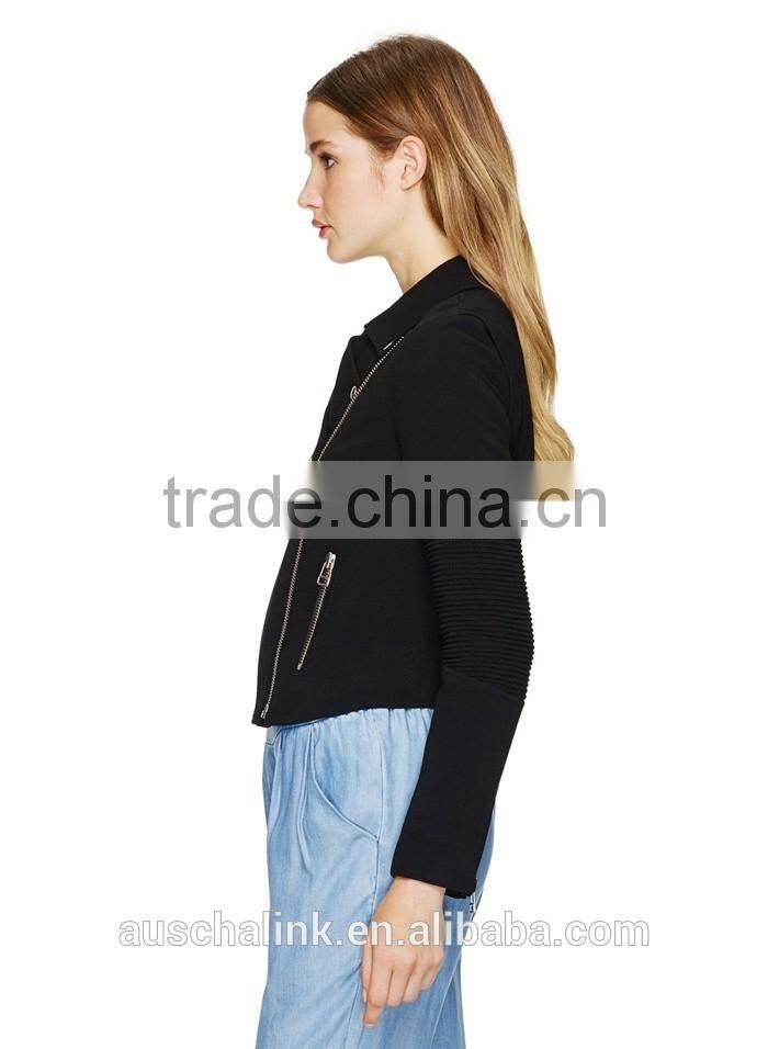 hot sale lady short style fitted classic city jacket custom for sale