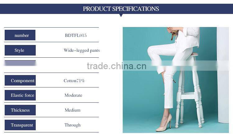 Nine pants female small straight pipe spring 2017 OL high waist pants occupation skinny jeans casual trousers custom made