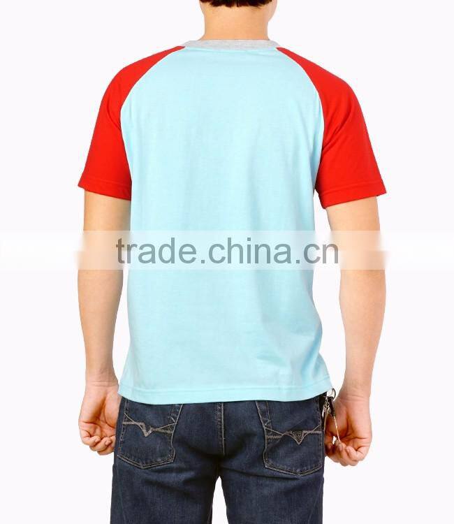 Fashion t shirt for men, raglan short sleeve, men's t shirt