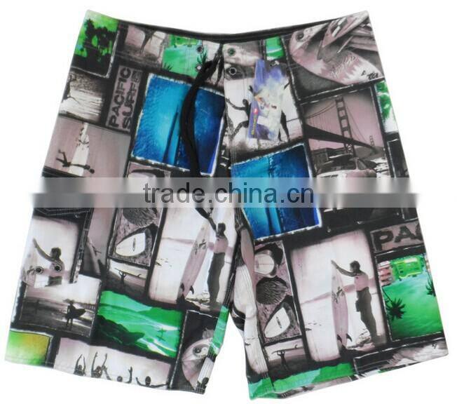 100% polyester poplin men swim trunk swimwear