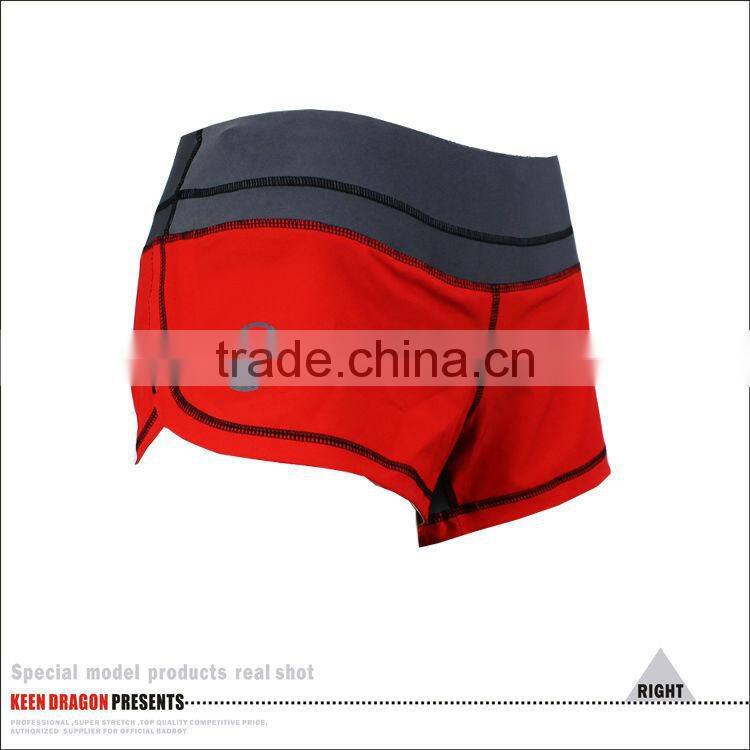 2013 Lady's red mma short 4 way stretch woman's mma shorts