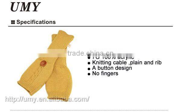 knitted long fingerless gloves