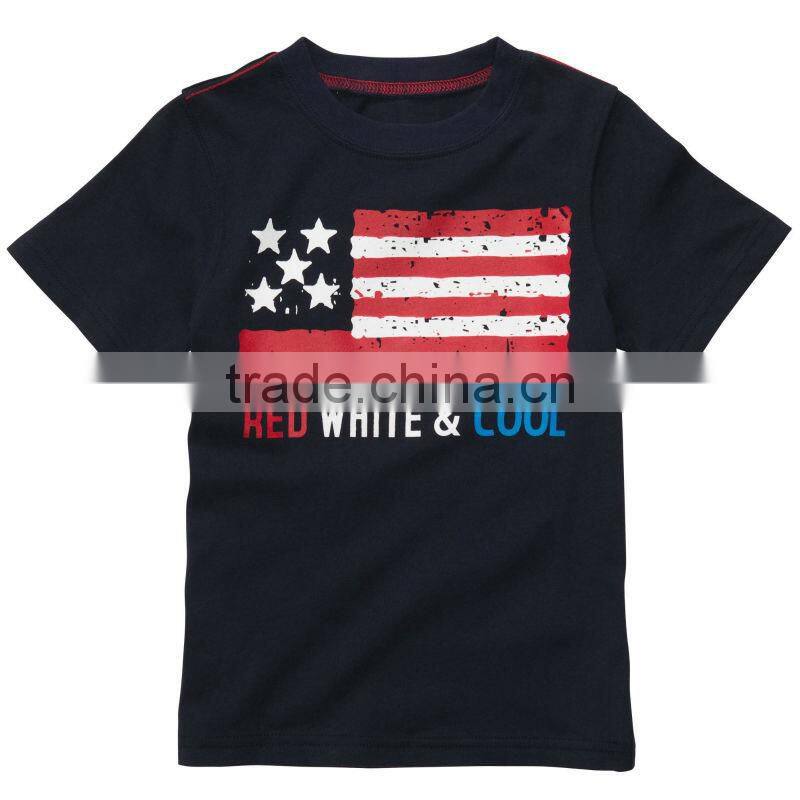 KIDS PRINTED T SHIRT WITH APPLIQUE NUMBERS