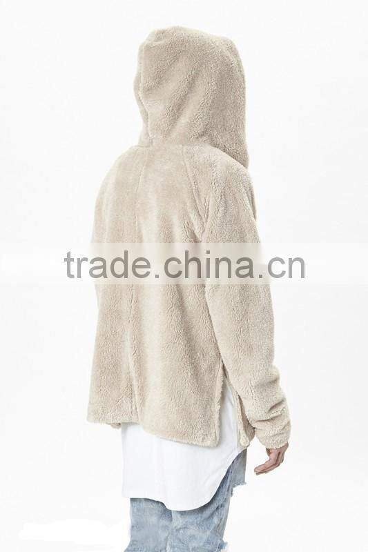 New Fashion Winter Sherpa Hoodie Men's Clothing Fabric Fleece Hoodies Men US Street Style Men's Coat