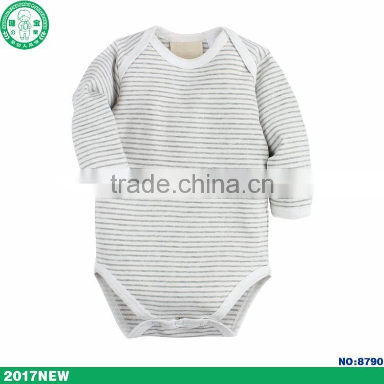 2017 hot selling stripe newborn baby romper wholesale high quality baby bodysuit