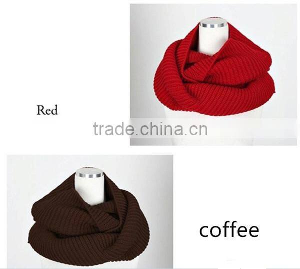Simple and fashion high quality 7 color choice circle neckwear lovely magic scarf ladies scarves