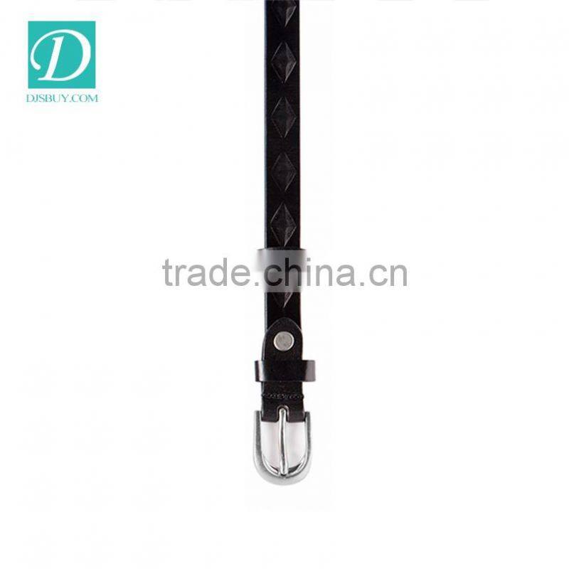 Black Colors Belts for Women Alloy Pin Buckle Genuine Leather Strap Casual Striped belt