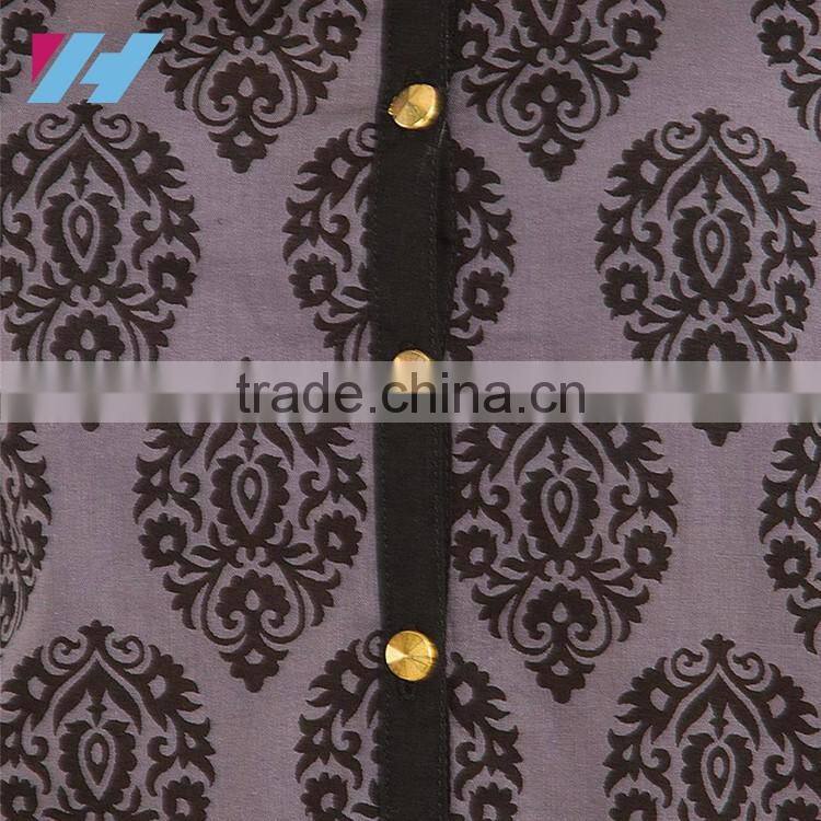 Ladies Fashion Apparel Cotton Om Printed Long Kurta